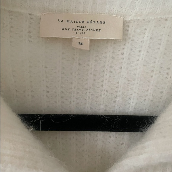 Sezane Micky Alpaca wool sweater Ivory size M - Picture 11 of 11